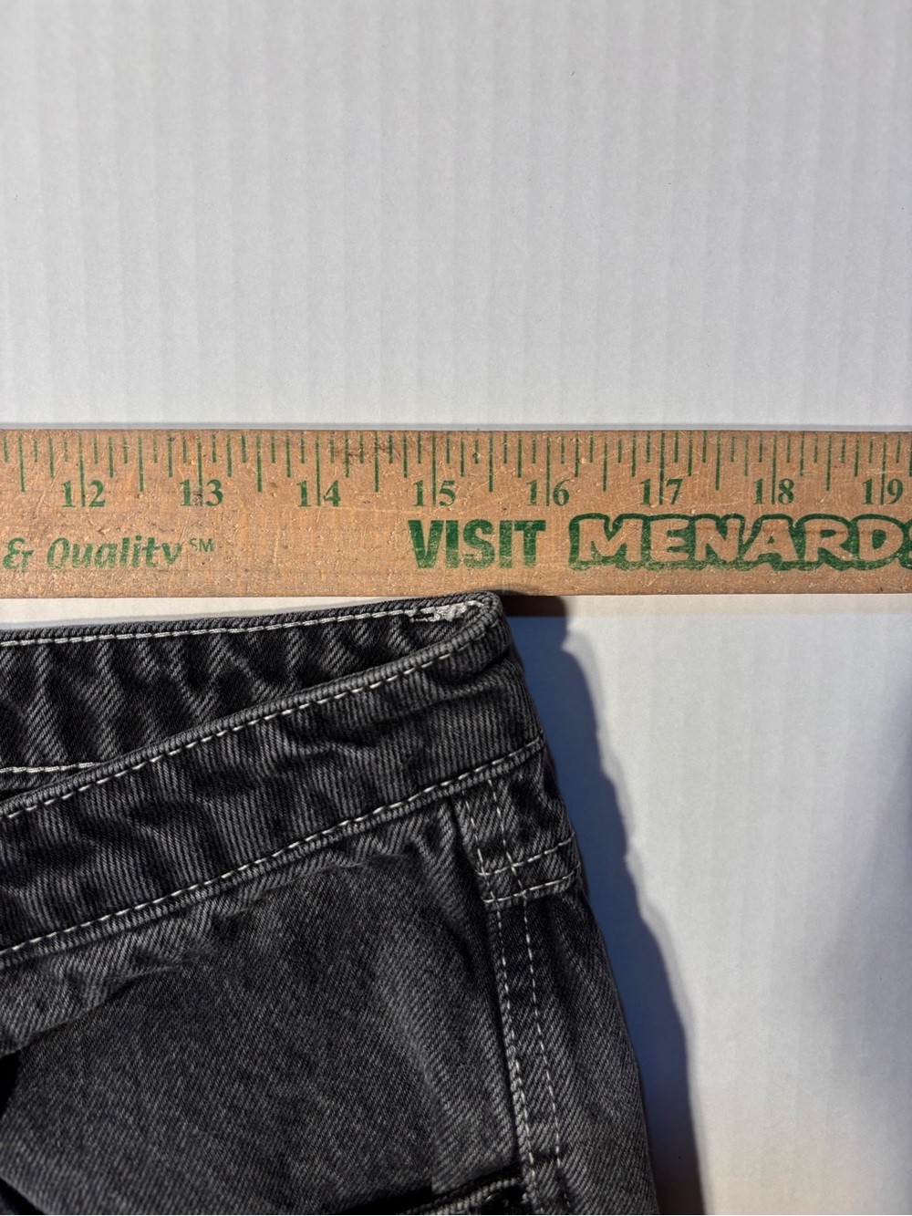 Vtg Empyre Double Knee Cargo Y2K Skater Grunge Black Acid Wash Denim Jeans Sz 30 - Picture 10 of 12